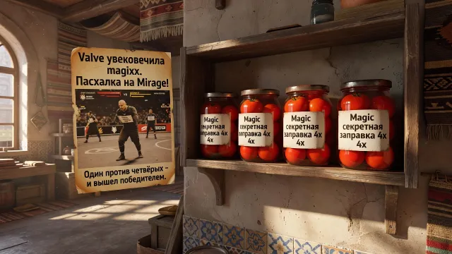 Valve увековечила magixx. Пасхалка на Mirage!